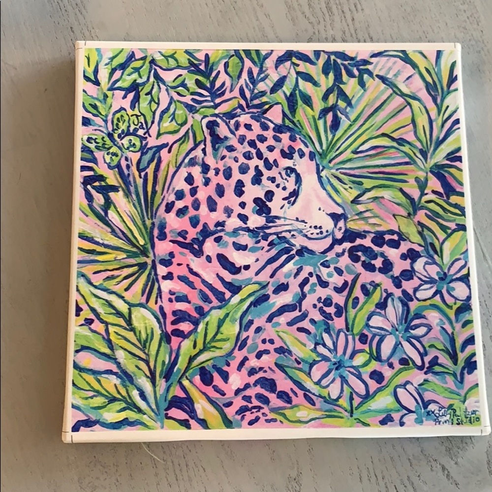 RARE Lilly Pulitzer Jaguar Canvas